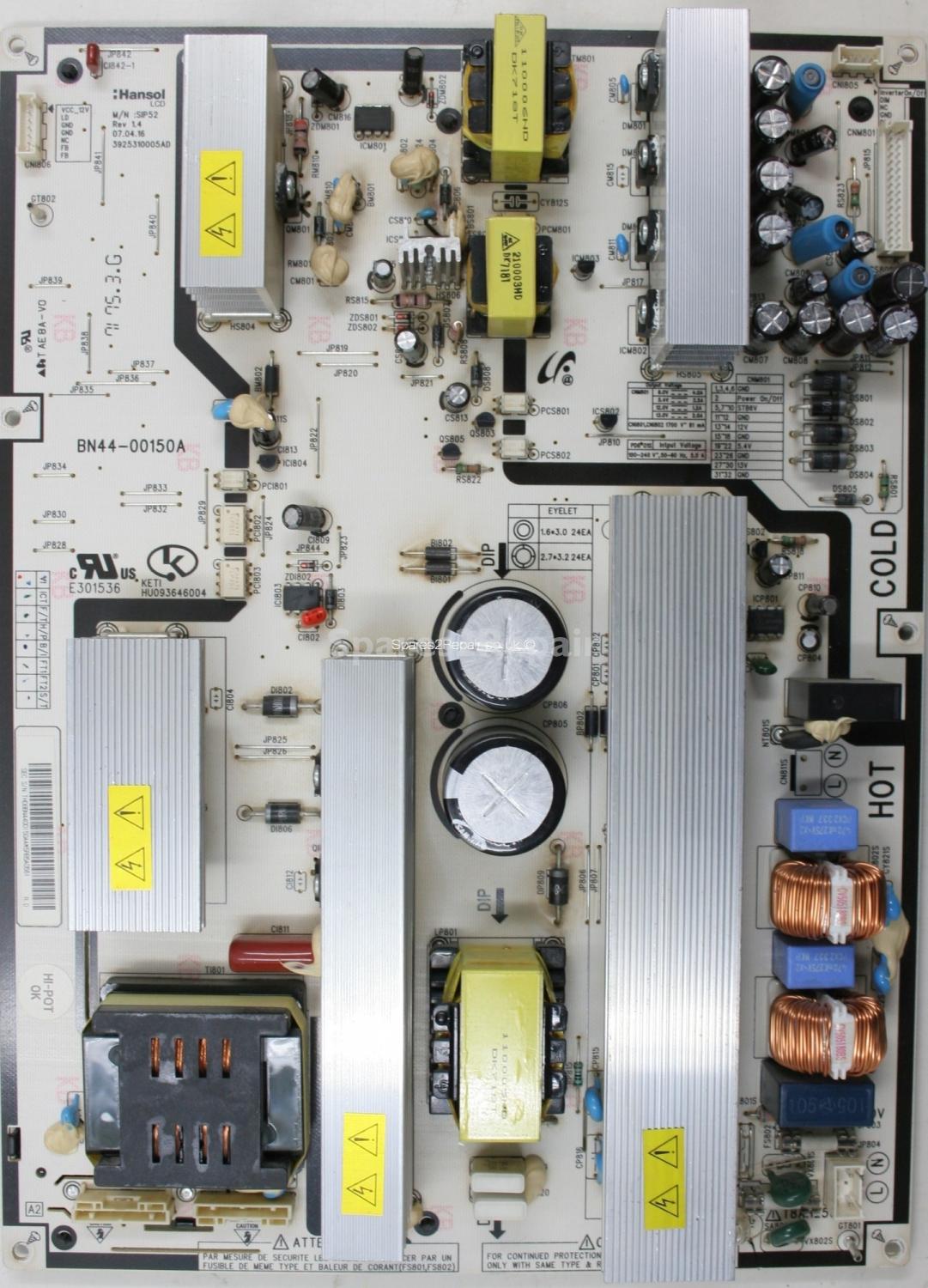 Samsung LE52M86BD - PSU - 3925310005AD SIP52 Rev 1.4 BN44-00150A