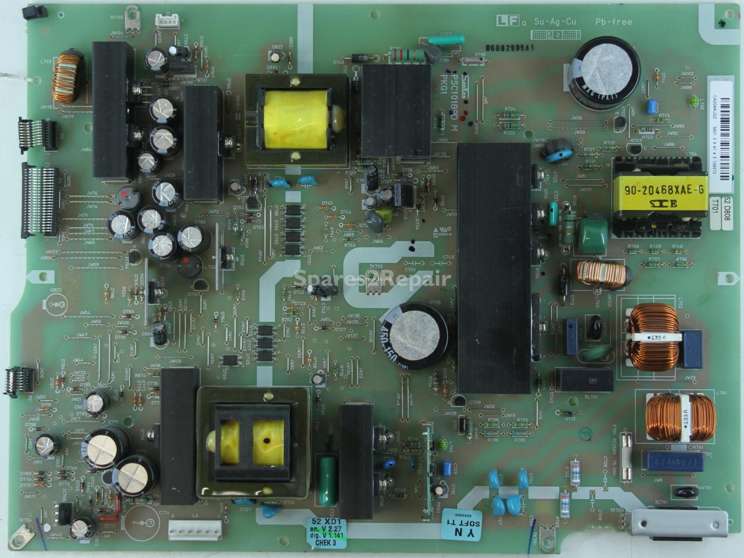 Sharp LC-52XD1E - PSU - PSC10189D M - PKG1 - CA204WJQZ