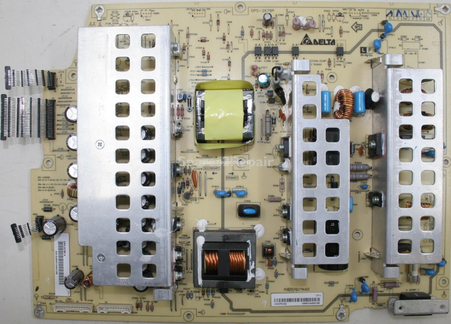Sharp LC42AD5E-BK - PSU - DPS-267BP REV.S1 - RDENCA227WJQZ - CA227WJQZ