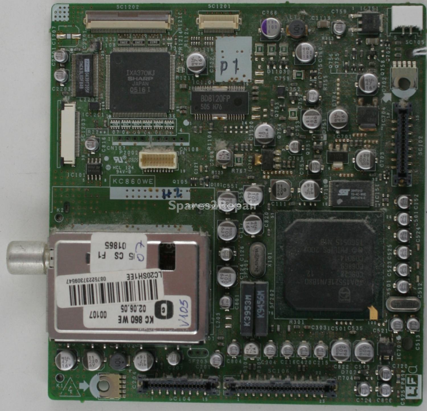 Sharp LC-20SH1E - Tuner Board - XC860WJN4 - KC860WE