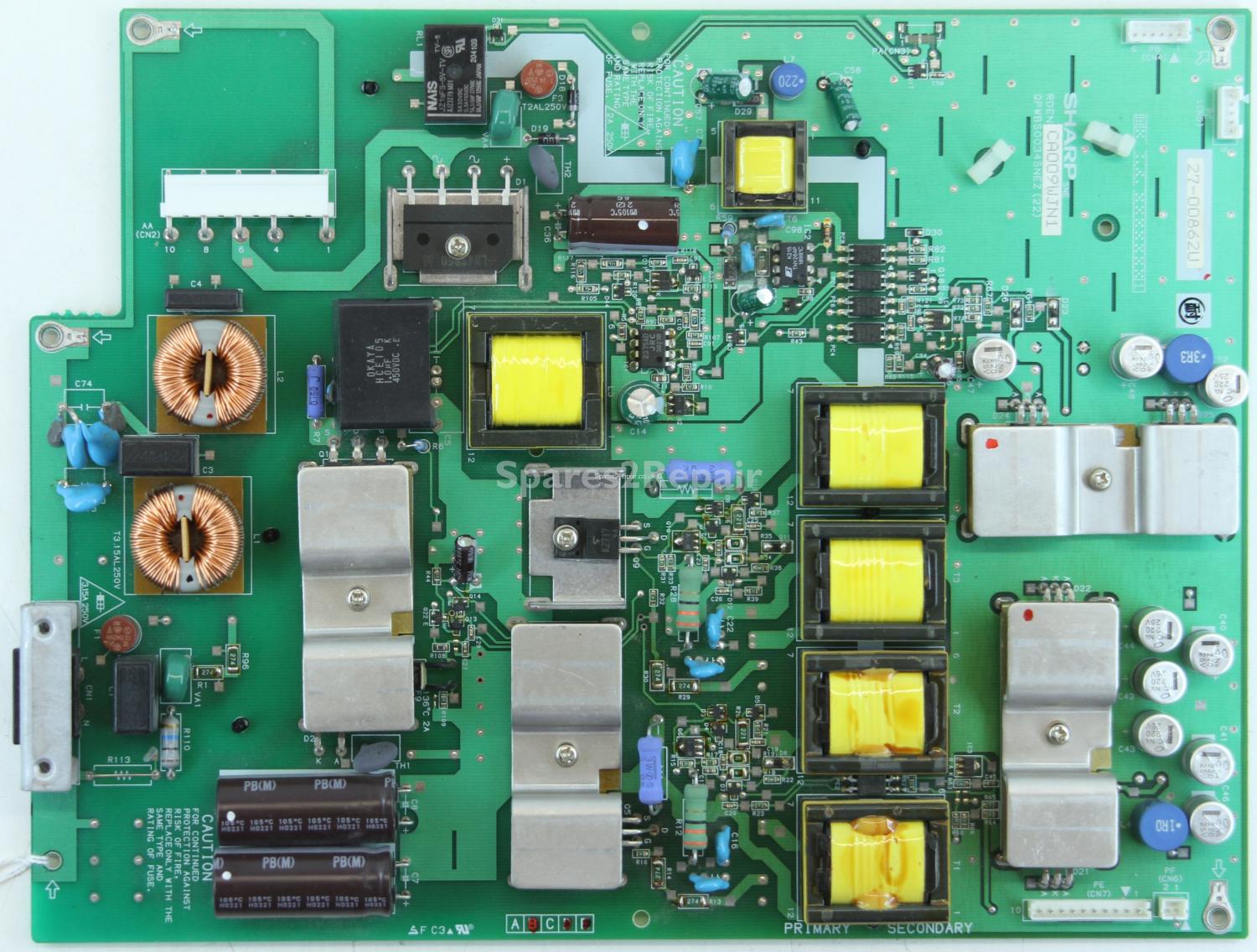 Sharp LC-30HV4E - PSU - RDENCA009WJN1 - QPWBS0034SNEZ (22) - 27-00862U