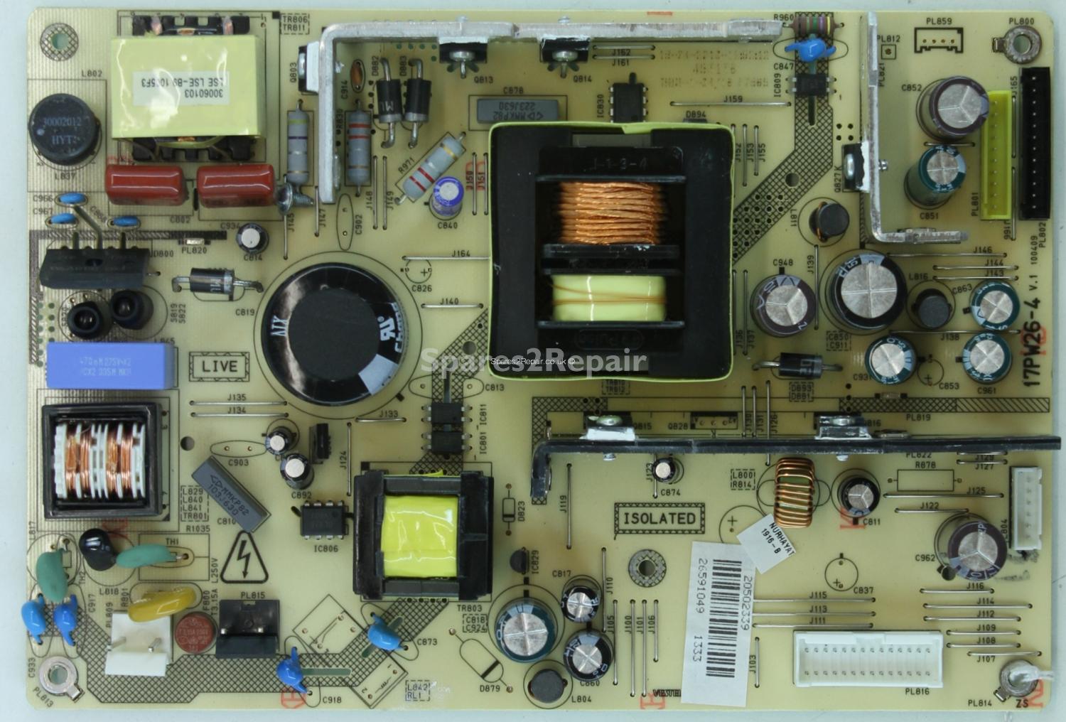 Sharp LC42CT2E - PSU - 20502339 - 17PW26-4 - V.1 - 100409