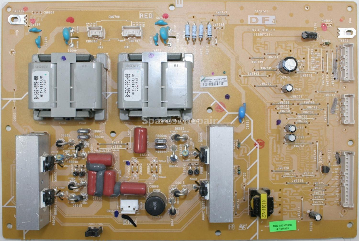 Sony KDL-52W3000 - Sub PSU - 1-873-818-12 - 172867212 - A1253587B