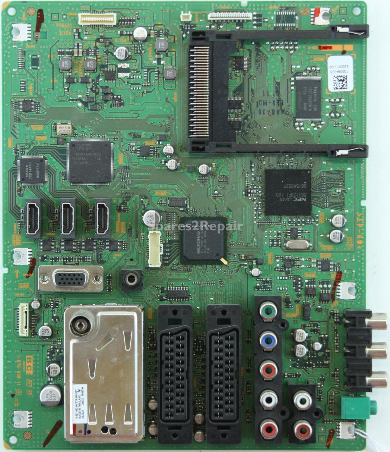 Sony KDL-37V4000 - Main AV - 1-876-638-11 - A-1526-483-A - Y2008430B