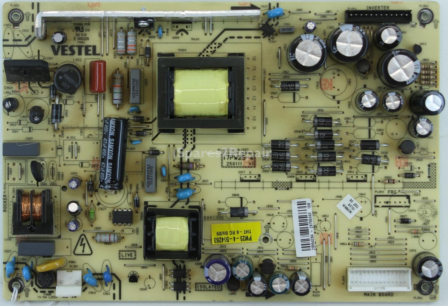 Techwood 32884 HD Digital - PSU - 20554264 - 17PW25-4 V1 - 250111