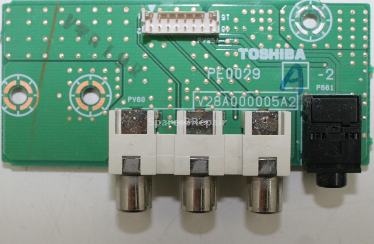 Toshiba 32WLT66 - Side AV - PE0029 A-2 - V28A000005A2 - V28A000041A0
