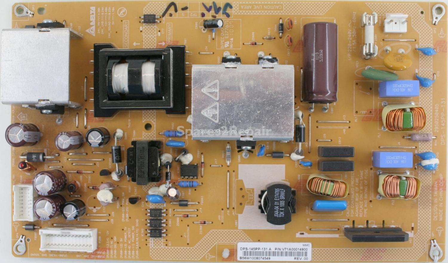 Toshiba 37RV753 - PSU - DPS-145PP-131 A - V71A00014900 - Rev 00 - 2950250405