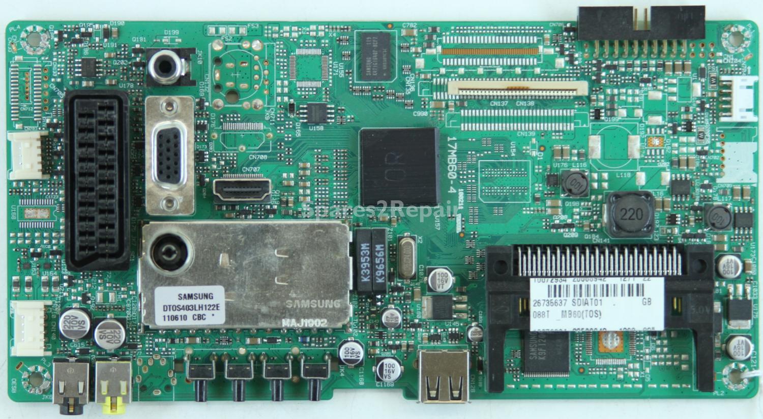 Toshiba 22DV501B - Main AV - 20568942 - 17MB60-4 - 100211