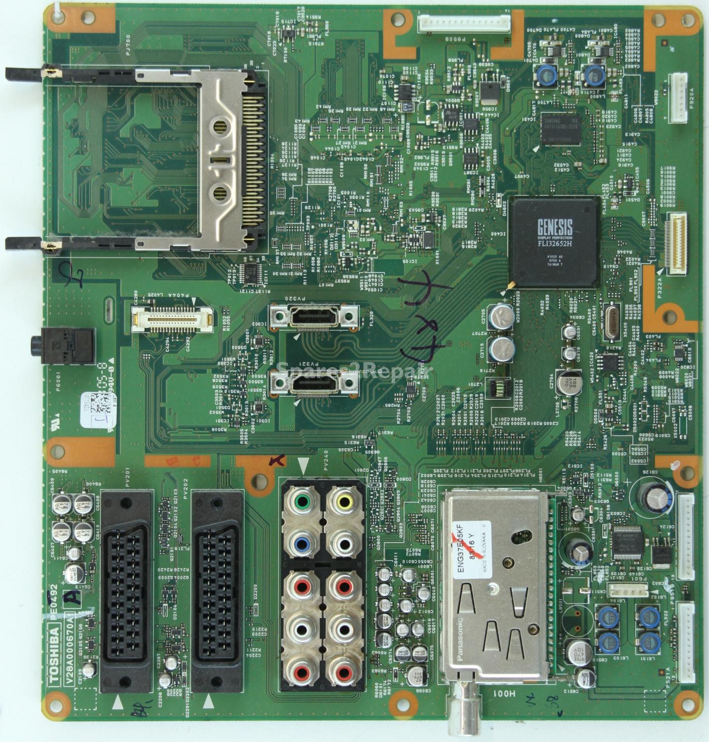 Toshiba 42AV505D - Main AV - PE0492 A - V28A000670A1