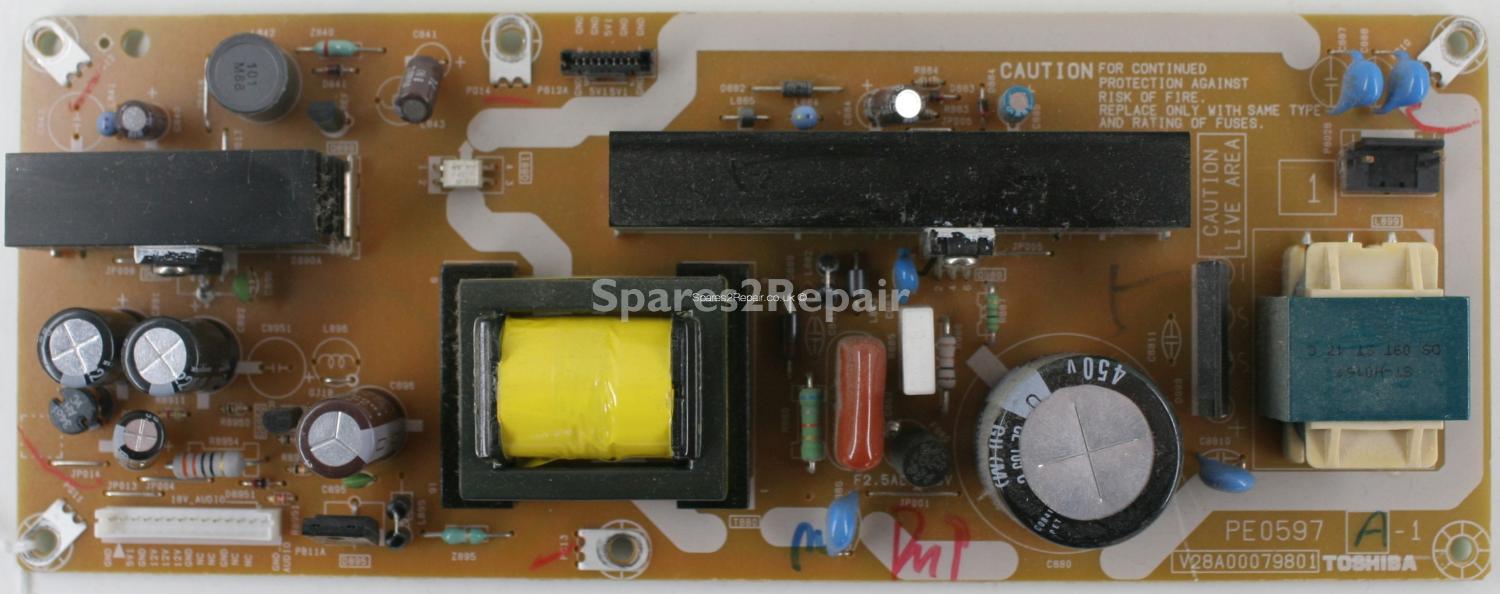 Toshiba 52XV555D - Sub PSU - PE0597 A-1 - V28A00079801