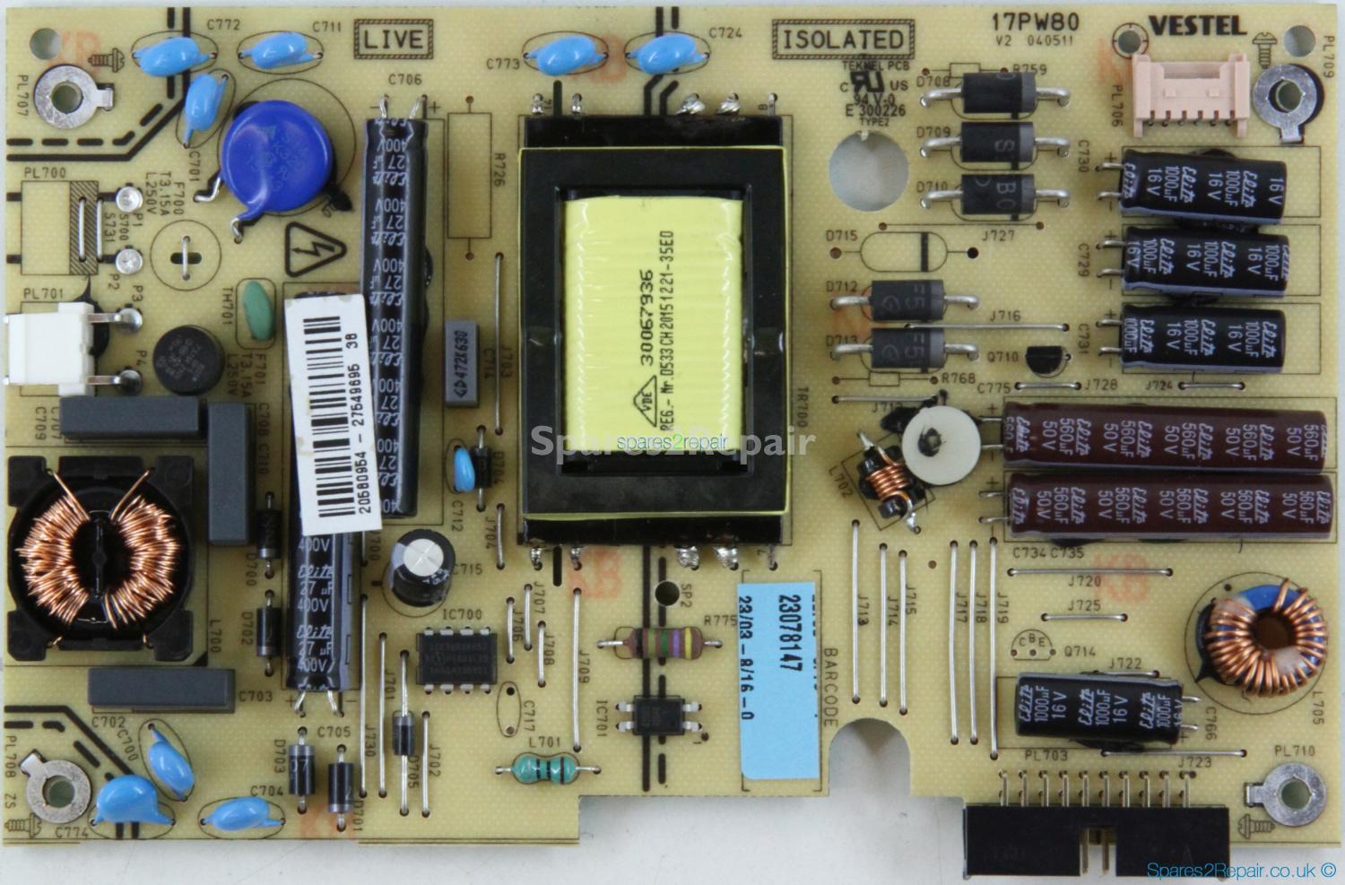 Vestel Power Supply - 20580954 - 17PW80